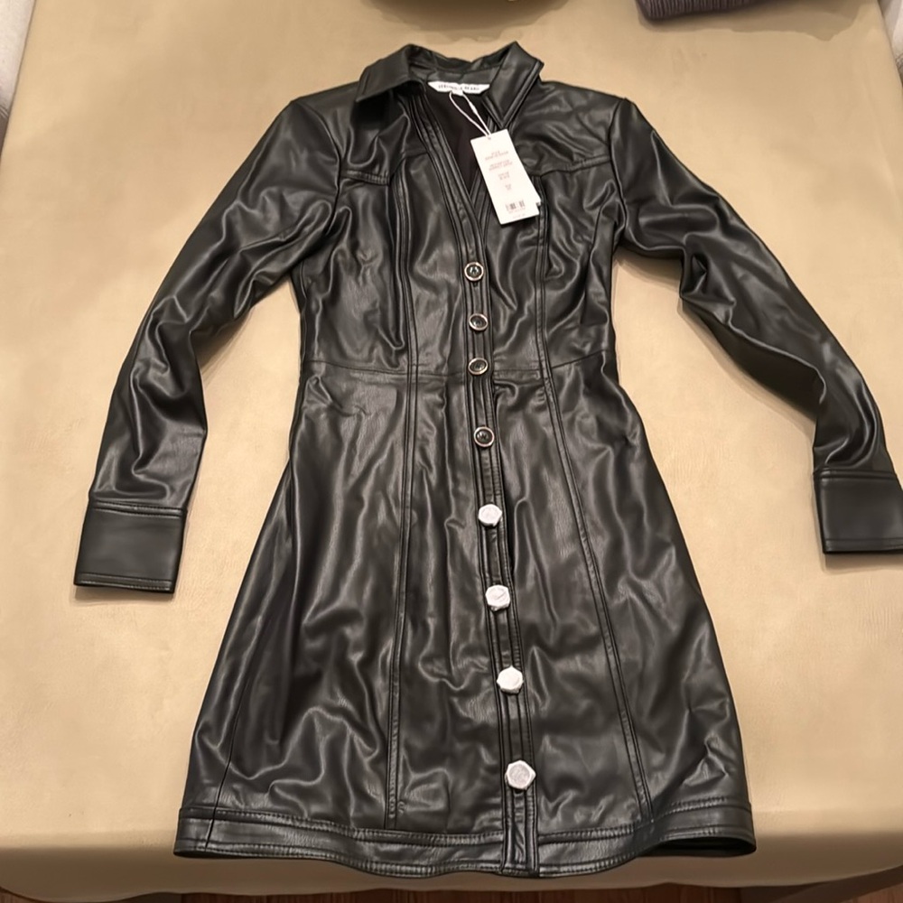 ++Veronica Beard Women’s Garrett Leather Dress++